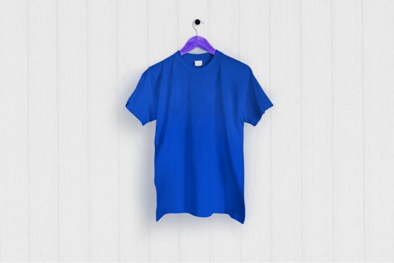 画像1: 吸水速乾素材Tシャツ　青 (1)